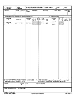 shipping manifest template fill  printable fillable blank
