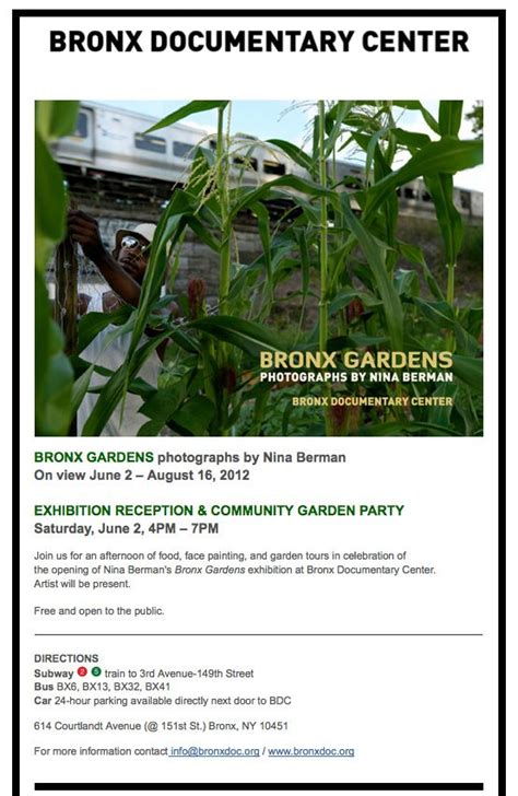 bronx gardens exhibition opening june 2 garden tours