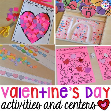 valentines day themed centers  activities pocket  preschool