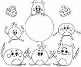 Bumble Nums Coloring Pages Funny Cute Kids sketch template