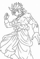 Broly Coloring Pages Lineart Drawing Deviantart Comments Getdrawings sketch template