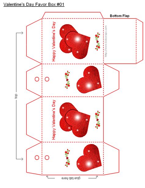 printable valentine box template printable templates