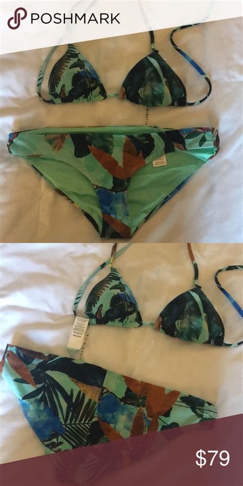 Vitamin A Green Botanical Print Swim Bikini Set Top Is S Best For Xs