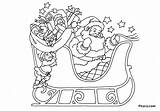 Sleigh Santa Coloring Pages Claus Kids Christmas Colouring Print Color Pitara Search Click sketch template