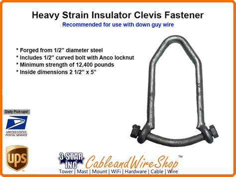 clevis fastener shackle   guy wire