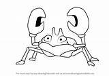 Pokemon Krabby Go Drawing Draw Step sketch template