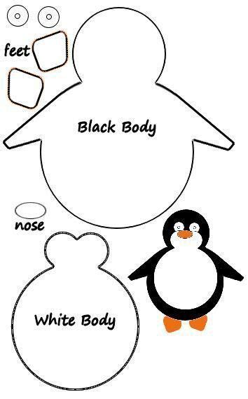 penguin printables templates google search winter crafts