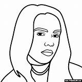 Eilish Billie Coloring Pages Thecolor Online Pop Stars sketch template