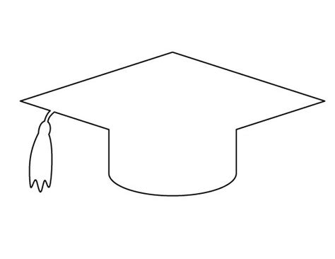 graduation cap pattern   printable outline  crafts creating