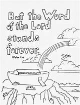 Peter Coloring Pages Bible Color Verse School Kids Sunday Print Lord Word Psalm Children Christian Ark Sheets Tower Noah Jesus sketch template
