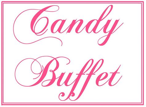 custom printable wedding candy buffet sign  etsy candy buffet