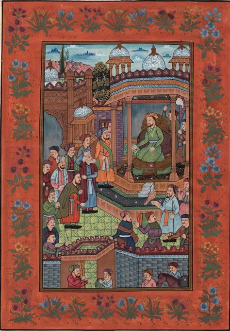 Imperial Mughal Empire Miniature Art Rare Handmade Moghul Emperor Babur