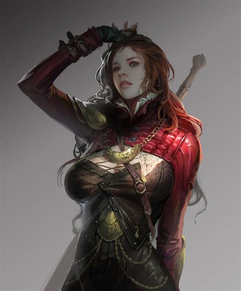 Female With Sword Character Wallpaper Fantasy Art Warrior Sword Hd