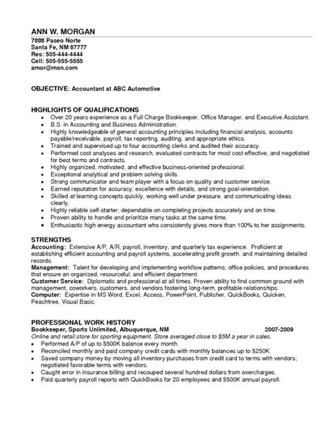 bookkeeping resume samples entry level accounting sample  bookkeeping