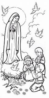 Fatima Senhora Nossa Desenho Biblicos Catequese Sagrada Religious sketch template
