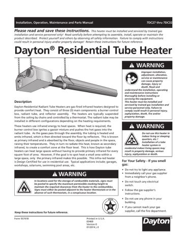 dayton residential tube heater manualzz