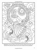 Colorear Dover Incan Vampire Goddesses Colouring Onlycoloringpages Designlooter Marty sketch template