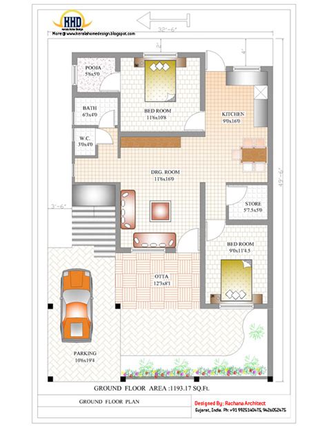 contemporary india house plan  sqft home appliance