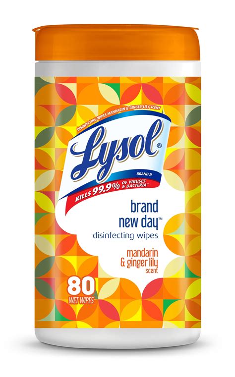 lysol disinfecting wipes mandarin gingerlily ct brand  day