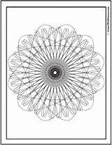 Coloring Pages Spirograph Geometric Colorwithfuzzy Print sketch template