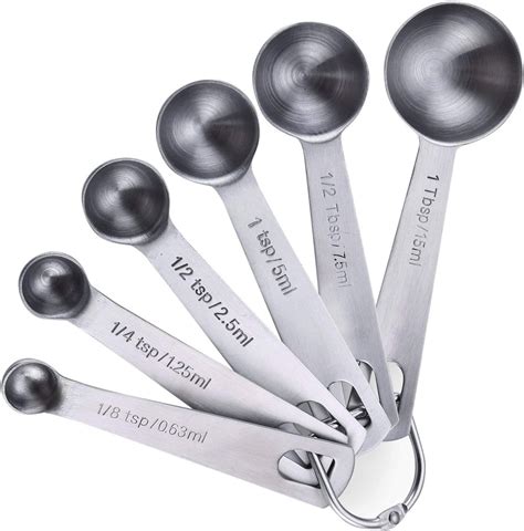 hulless stainless steel measuring spoons set   accurate spoons including  tablespoon