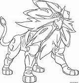 Solgaleo Legendaire Lunala Cosmiques Soleil Lune Colorier Necrozma Gigamax Recherche Gratuitement 123dessins sketch template