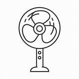 Fan Standing Stand Cooling Icon Outline Ventilator Cooler Floor Iconfinder Editor Open sketch template