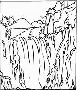 Paesaggio Misti Wasserfall Cascate Cascade Paesaggi Vezi Coloringpages7 sketch template
