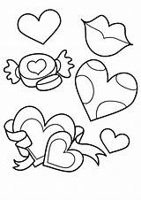 Valentijn Corazones Coloriage Fete Liefde Papa Kisses Kleurprentjes Crayola Cards Happiness Elke Afdrukken Inkleuren Daarna sketch template
