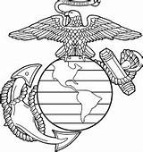 Eagle Usmc Ega Marines Stencils Vectorified sketch template