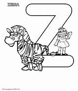 Coloring Sesame Street Pages Letter Zebra Cartoon Abby Little Print Printable Look Other sketch template