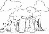 Stonehenge Prehistoria Monuments Angleterre Coloriages Monumento Designlooter 451px 81kb sketch template