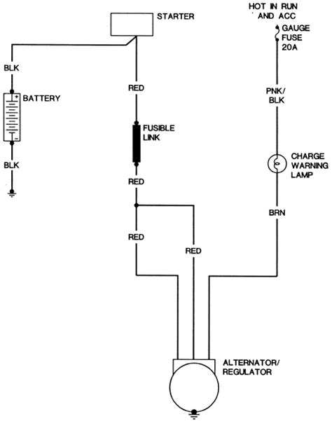 wiring diagram alternator charging
