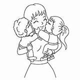 Coloring Mother Pages Baby Mom Mothers Daughter Kissing Drawing Printable Child Color Kids Card Toddlers Getcolorings Flowers Making Happy Printabl sketch template