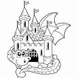 Fairy Coloring Tale Castle Pages Dragon Drawing Surfnetkids Dragons Dot Getdrawings sketch template