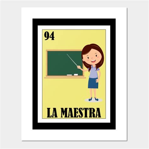 Mexican Loteria Art La Maestra Loteria Mexicana