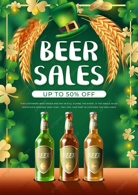 green creative beer sales template template   pngtree