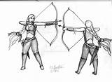 Archer Archery sketch template