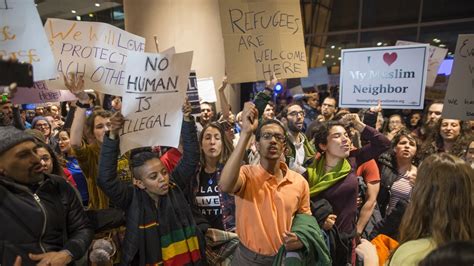 thousands protest  airports nationwide  trumps immigration order