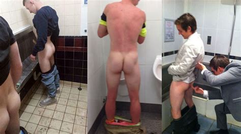 straight lads pissing at urinals with pants down pics here h