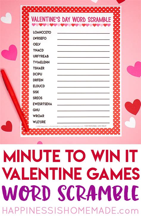 valentine games  perfect   ages challenging