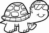 Turtle Coloring Pages Sea Turtles Tortoise Glasses Drawing Baby Color Ninja Detailed Printable Print Draw Colouring Kids Cute Preschool Sheet sketch template