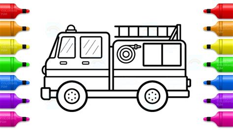 fire truck drawing pictures  paintingvalleycom explore collection