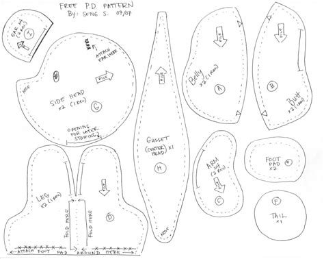 easy printable easy teddy bear pattern