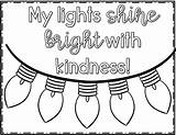 Kindness Craft Activity Lights Choose Activities Writing Christmas Holiday Board Crafts sketch template