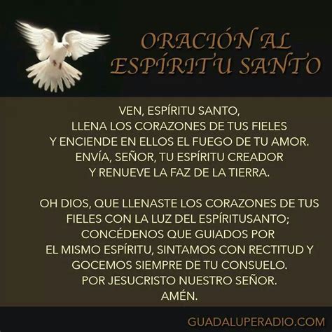 OraciÓn Al EspÍritu Santo OraciÓnes Bendicion Y