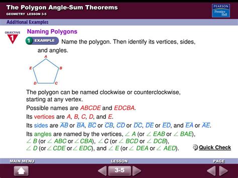 Ppt The Polygon Angle Sum Theorems Powerpoint Presentation Free