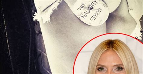 heidi klum shows off bare butt in racy naughty spoon photo us weekly
