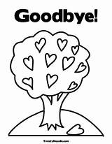 Coloring Goodbye Bye Valentines Hello Getdrawings Pics10 Pic sketch template