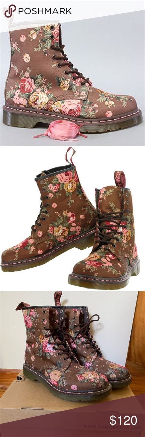nwb dr martens taupe victorian floral  eye boots clothes design taupe boot brands